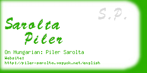 sarolta piler business card